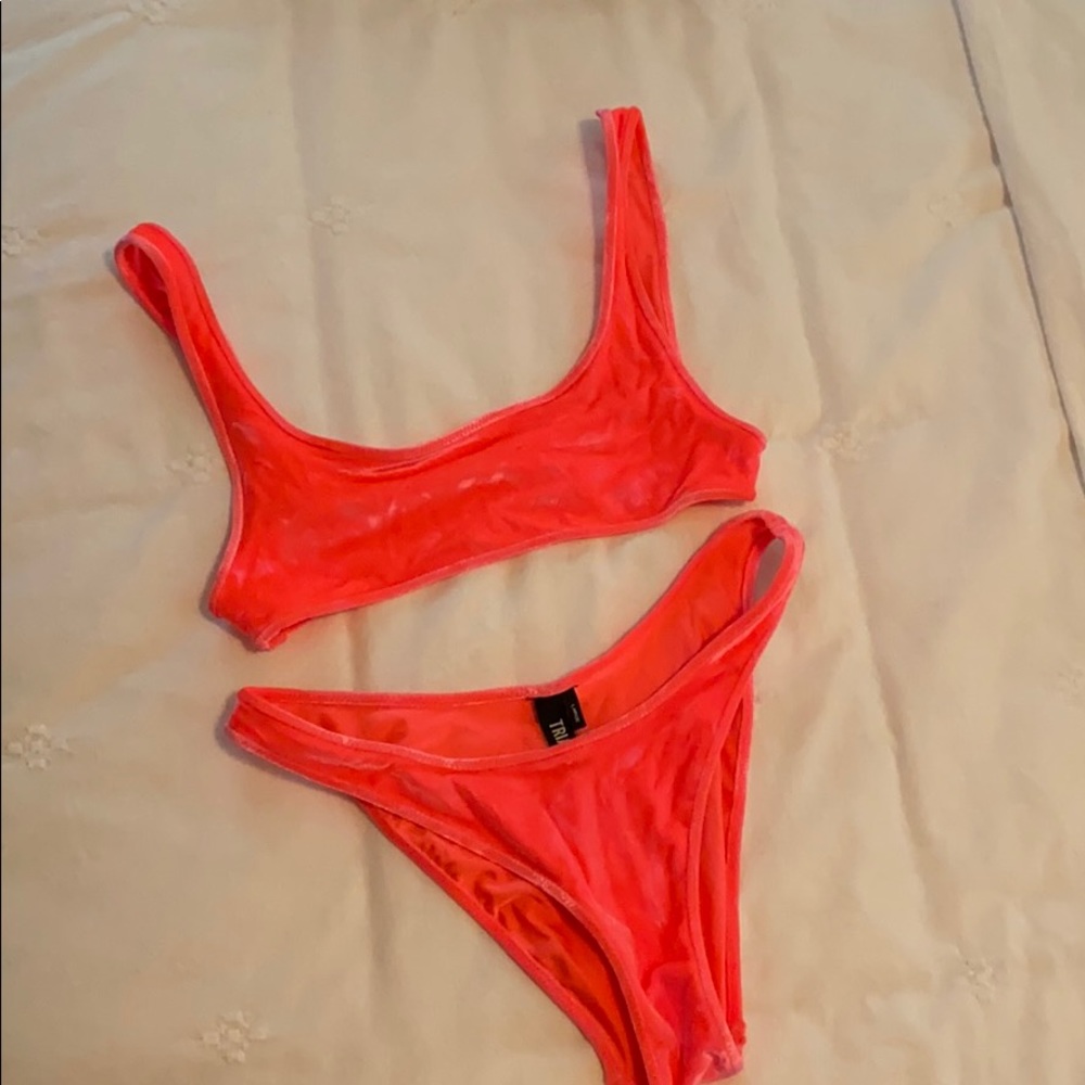 Hot pink two piece